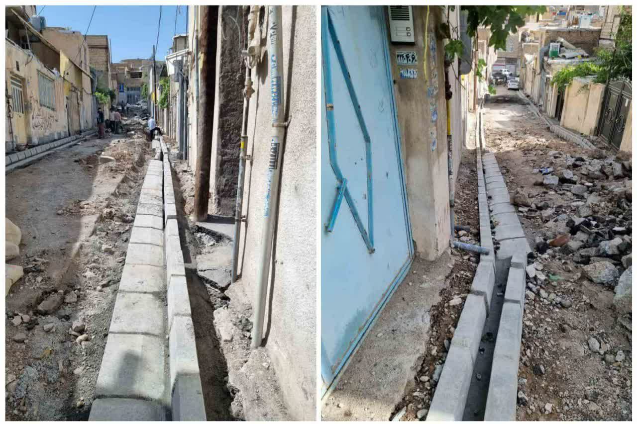 اتمام عملیات جدول گذاری در خیابان یاوری اسلام آباد